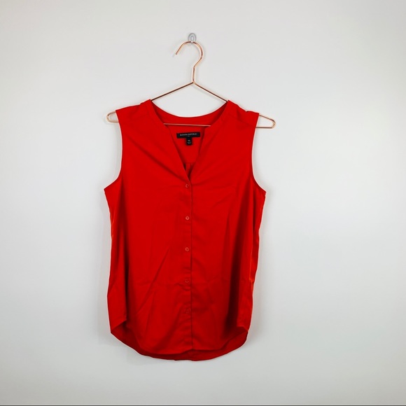 Banana Republic Tops - Banana Republic Red Sleeveless Blouse